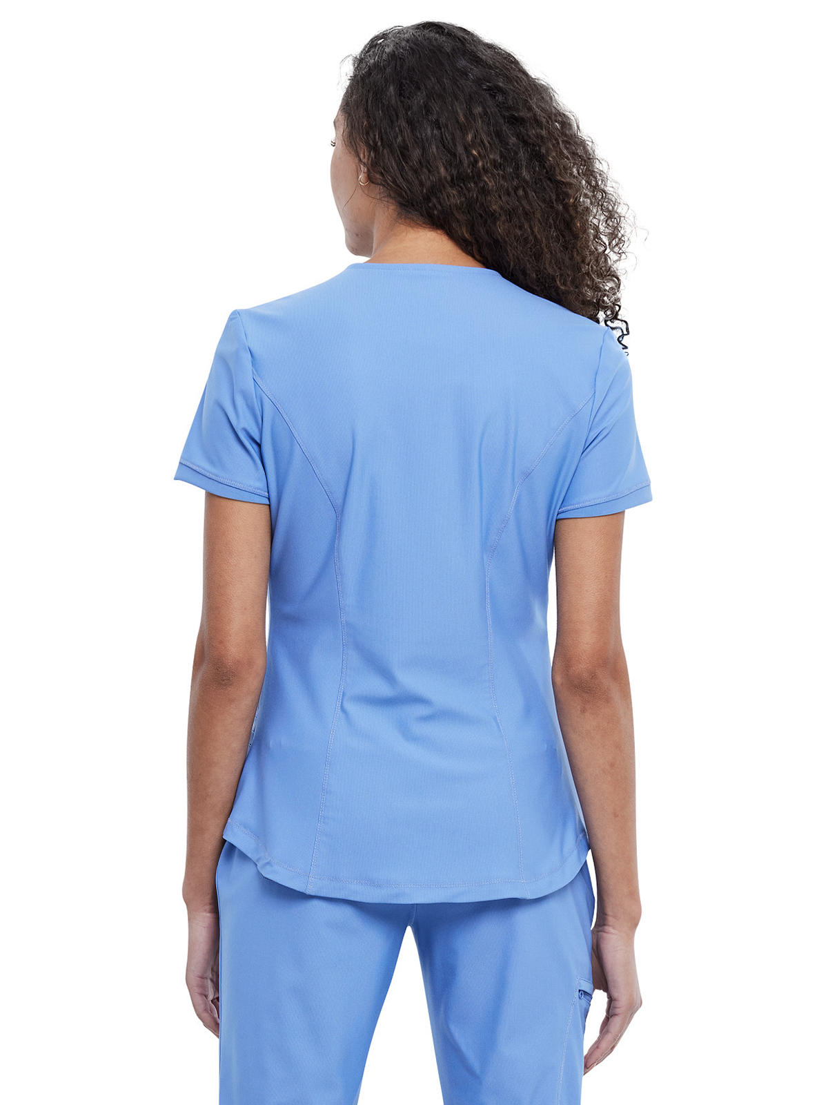 Cherokee - Form - Women's 2-Pocket Curved Hemline V-Neck Top 35