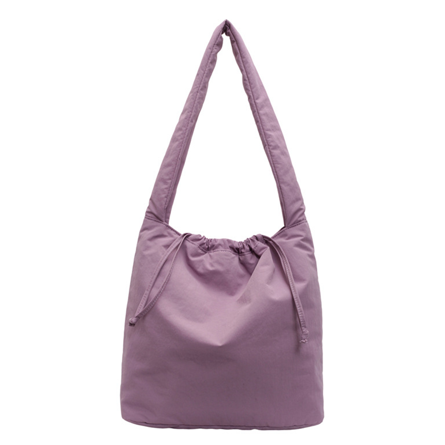 Lightweight Nylon Drawstring Shoulder Tote Bag 7