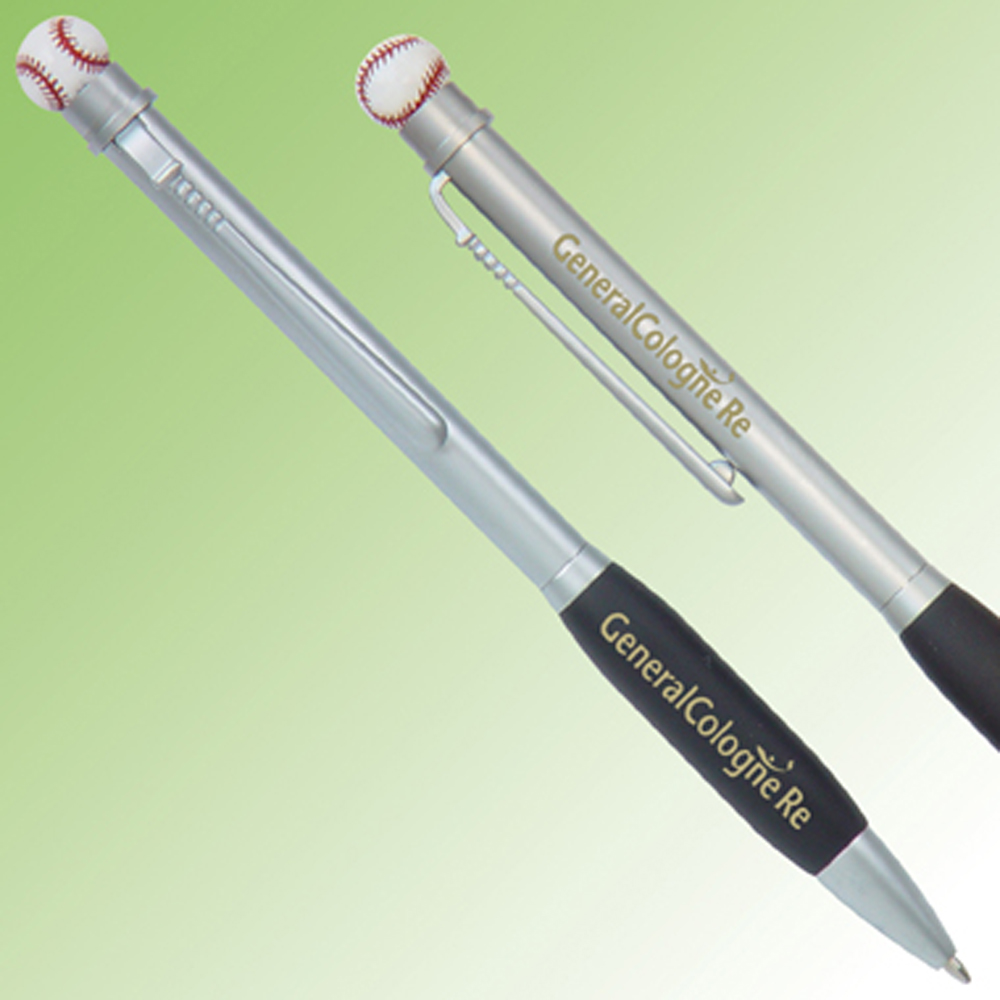 Baseball Pen w / Rubberized Brass Grip. 1