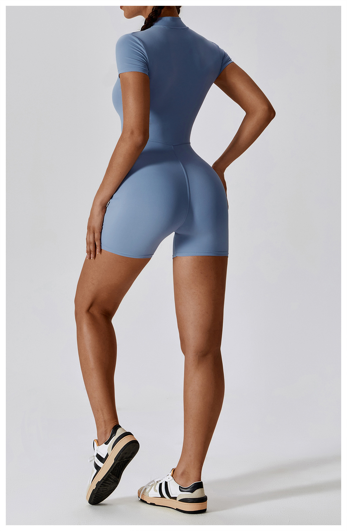 Stretch Tummy Control Yoga Workout Rompers 1