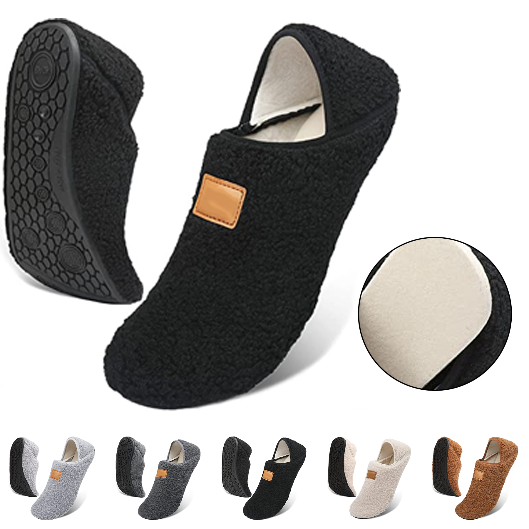 Unisex Adults Rubber Sole Slippers 3