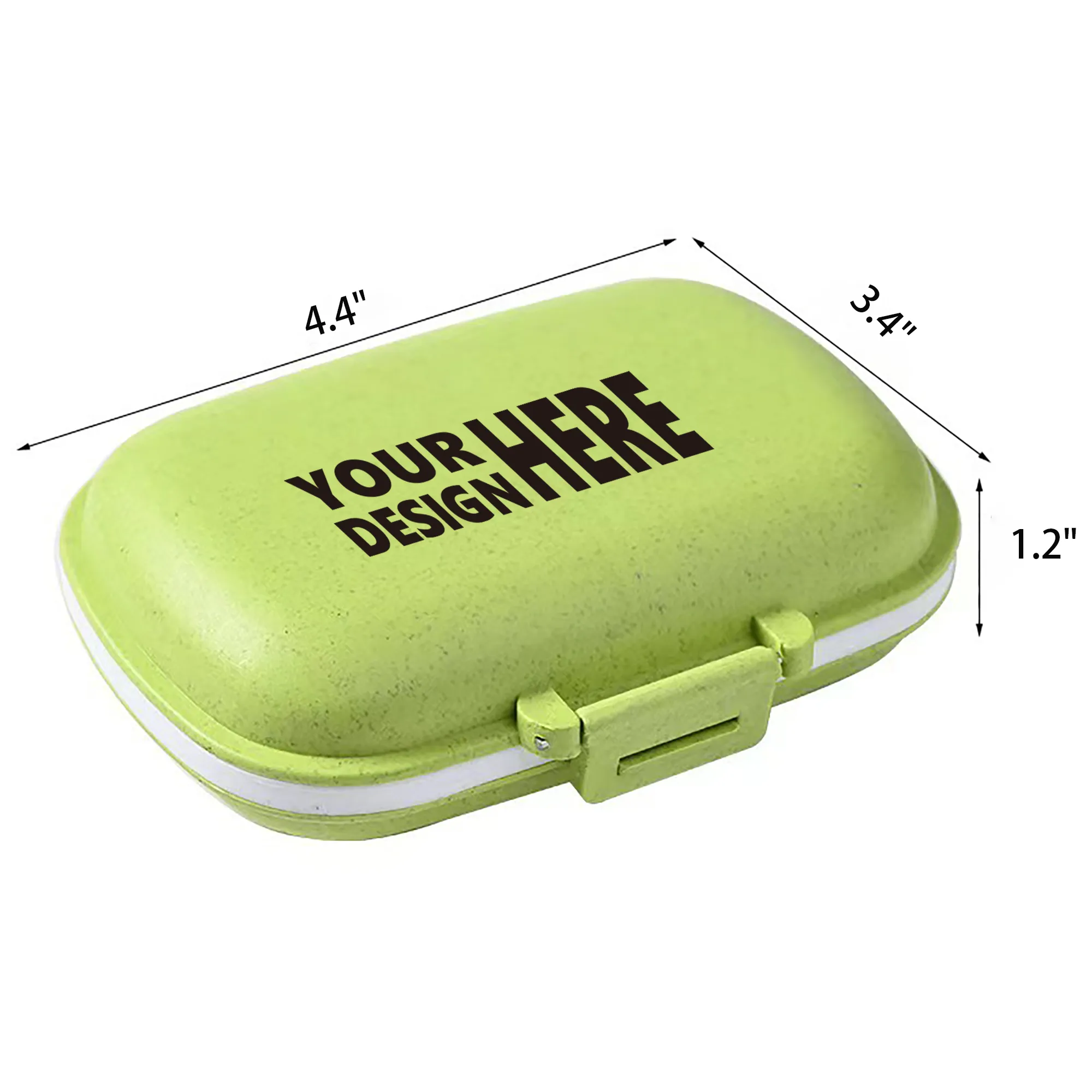 4.4"x3.4"x1.2" 8 Compartments Storage Pill Box 4