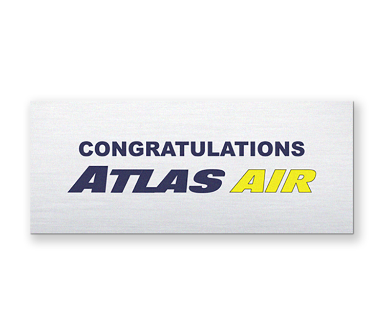 Full color metal dash plaques 0-3 sq" 3