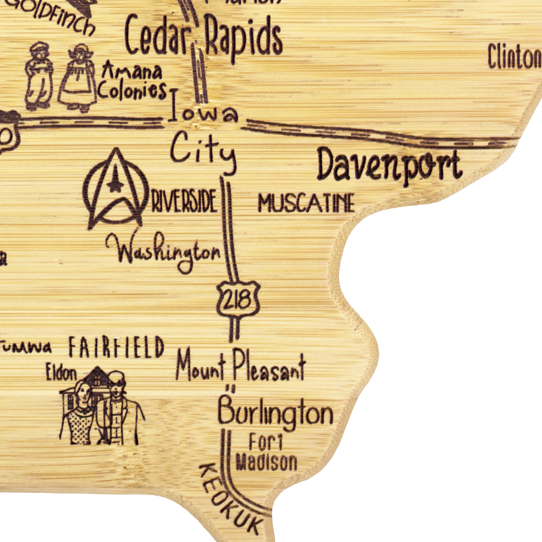 Destination Iowa Cutting & Serving Board 1