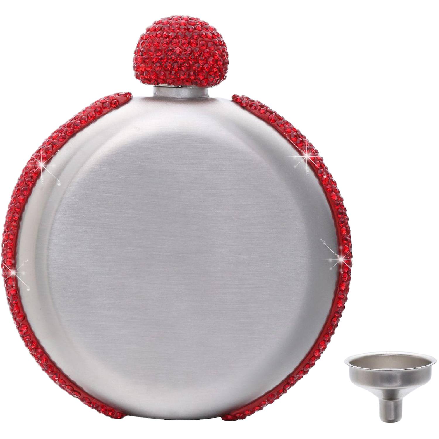 5oz Rhinestone Stainless Steel Flask w/Funnel 8