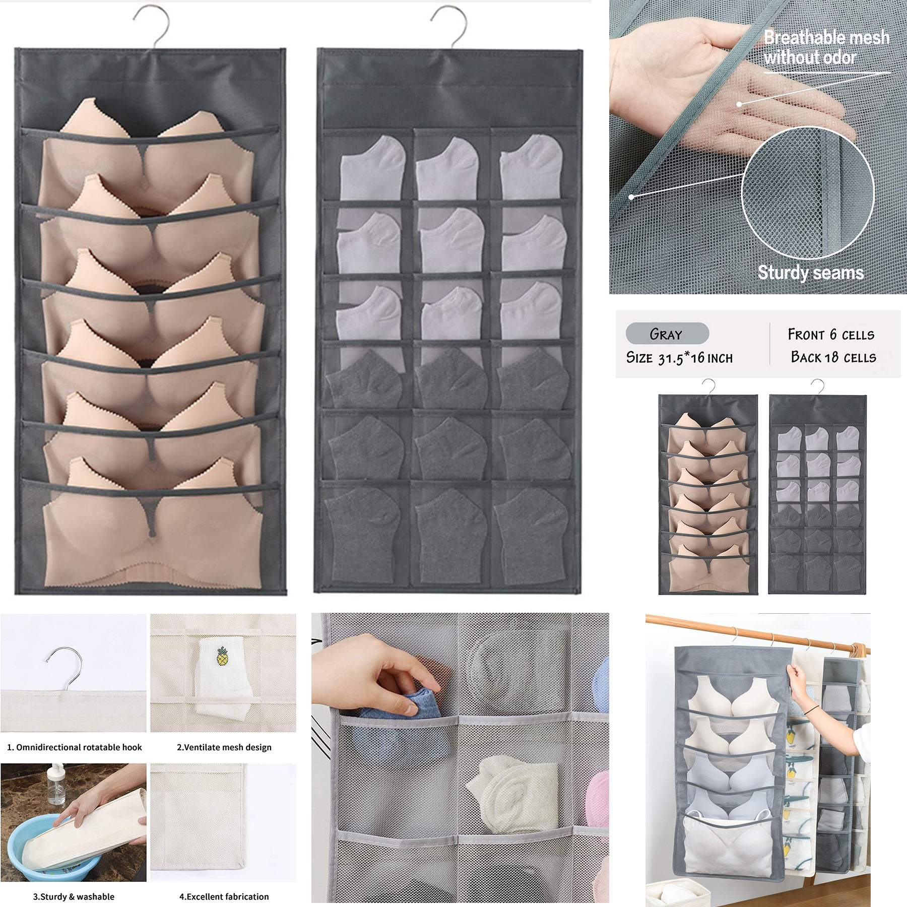 Large Bra holder Organizer 2