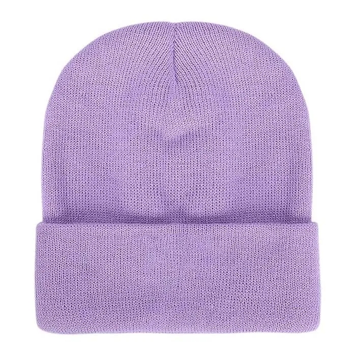 12" Long Knit Beanie with Cuff 2