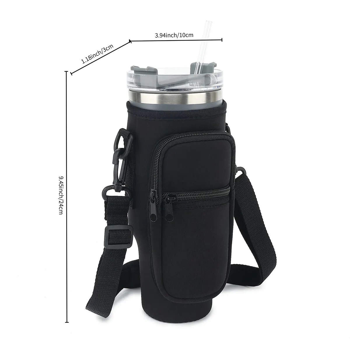 Insulated Tumbler Sleeve with Shoulder Strap 6