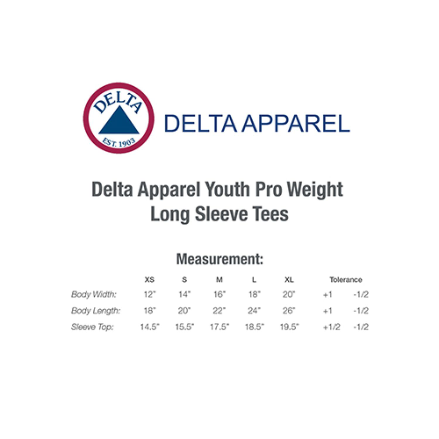 Delta 5.2 oz 100% Preshrunk Cotton Youth Pro Weight Long Sleeve T-Shirt 8