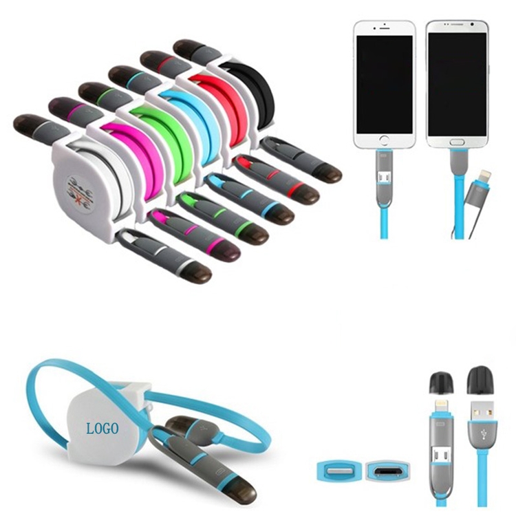 2 In 1 Retractable USB Charging Buddy / Charging Cable 2