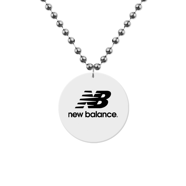 Medallion Bead Necklace w/White Medallion 25