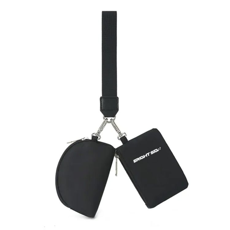 Mini Zip Wristlet Coin Purse Keychain, custom luggage tag with logo imprint 2