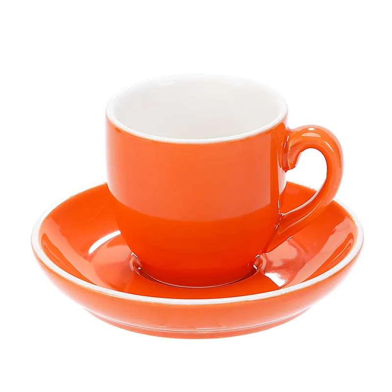 4.5 oz. Cups with Saucer for Latte Coffee 3