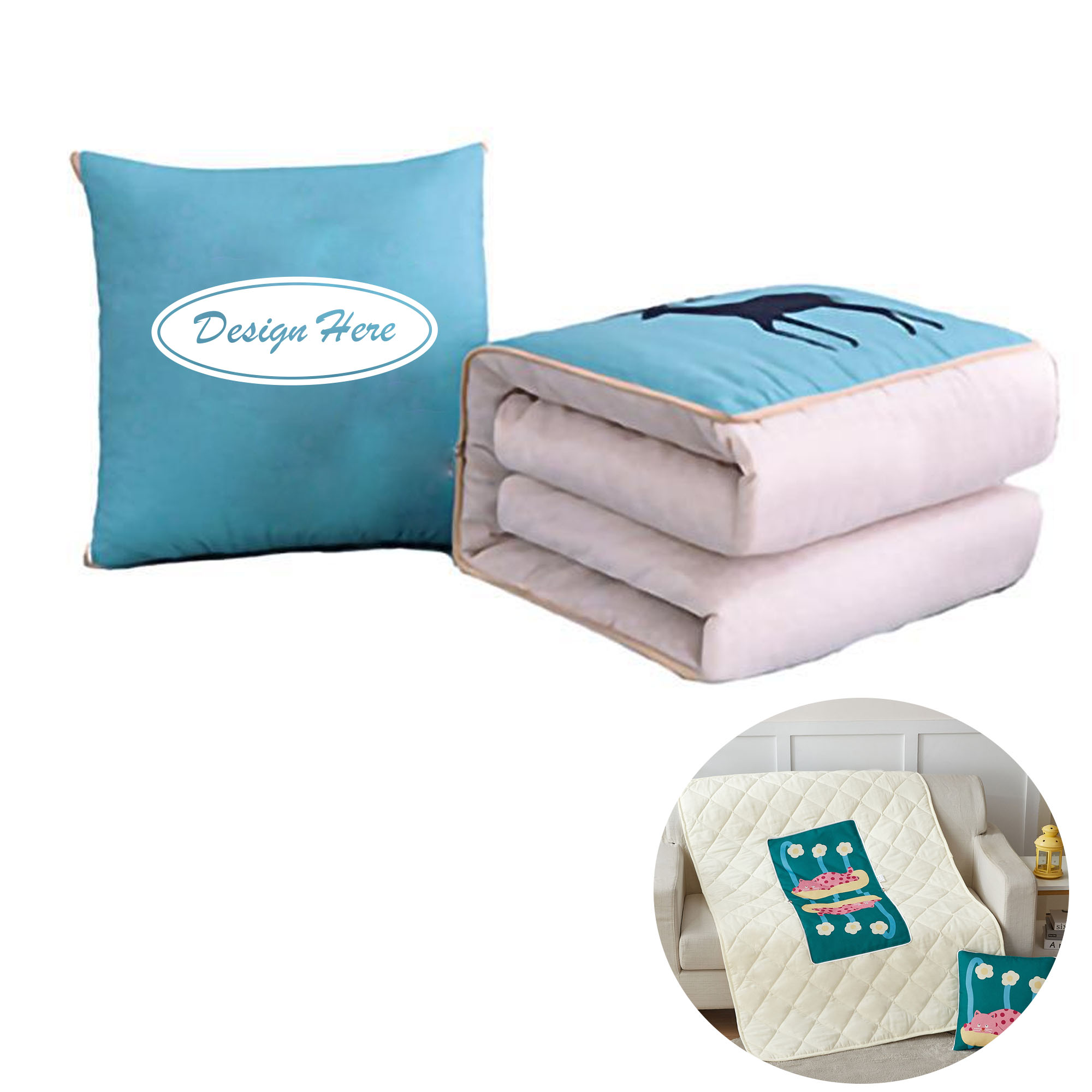 2-in-1 Office Nap Pillow Blanket Combo for Comfort and Rest 2