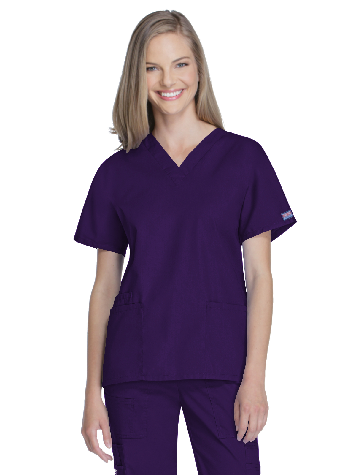 Cherokee - Workwear Originals - Women's 2-Pocket V-Neck Top 108