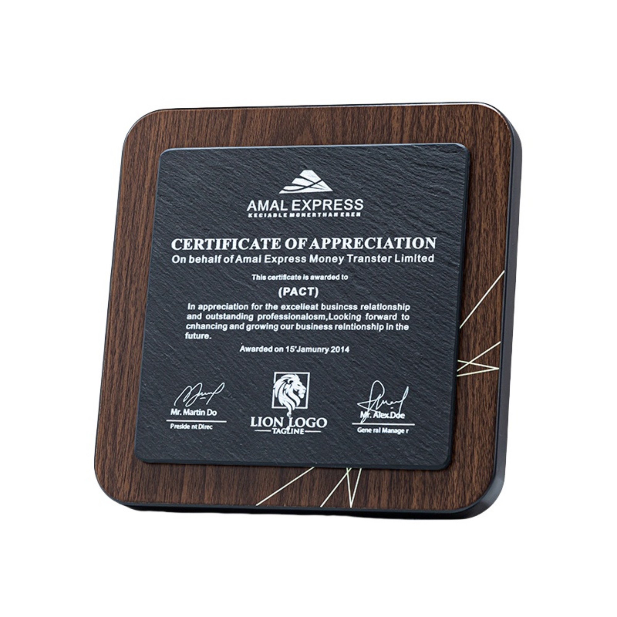 Wooden Slab Trophy