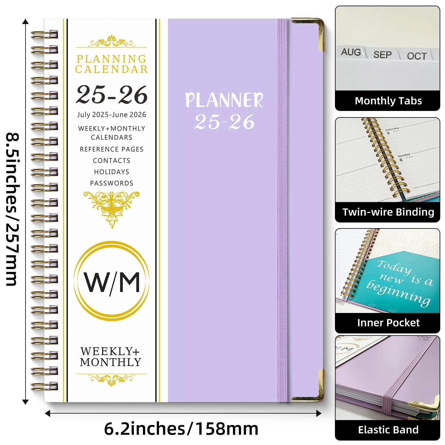 2025-2026 Planner - Monthly & Weekly Organizer 11
