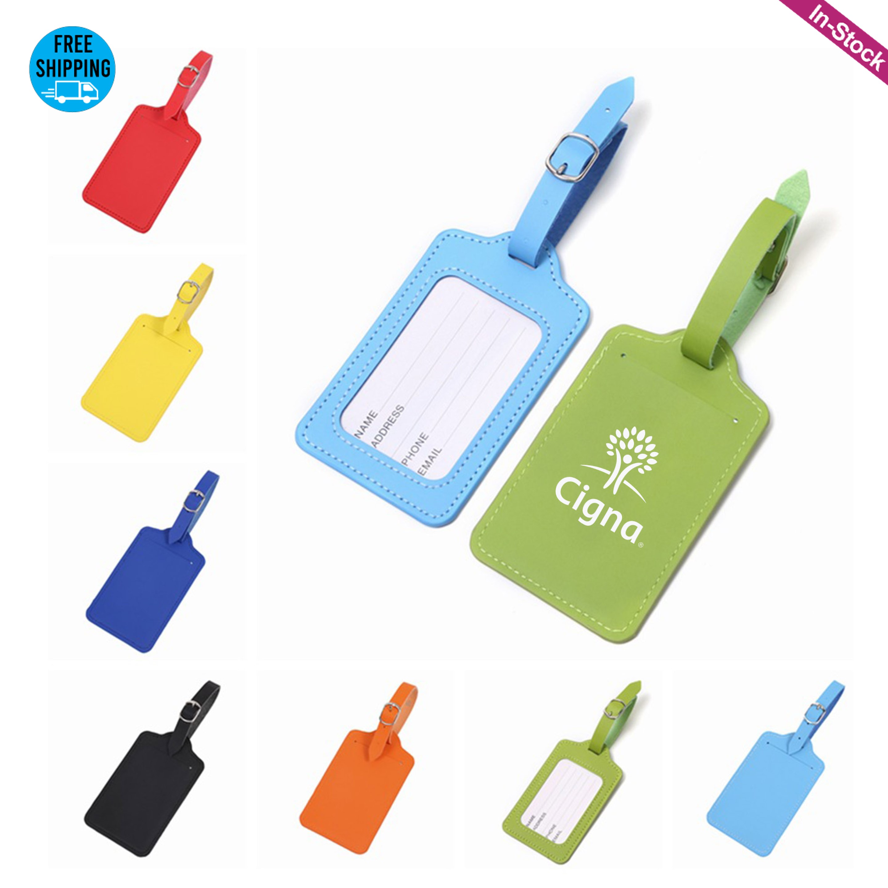 PU Leather Vacation Travel Luggage Tag 5