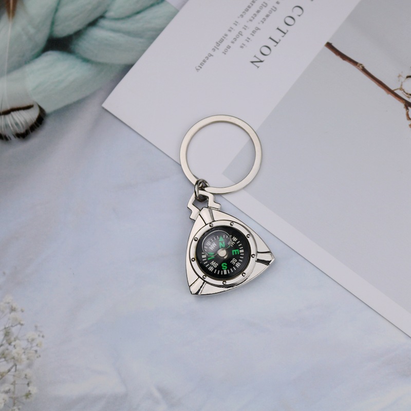 2 in 1 Metal Keychain and Compass 2