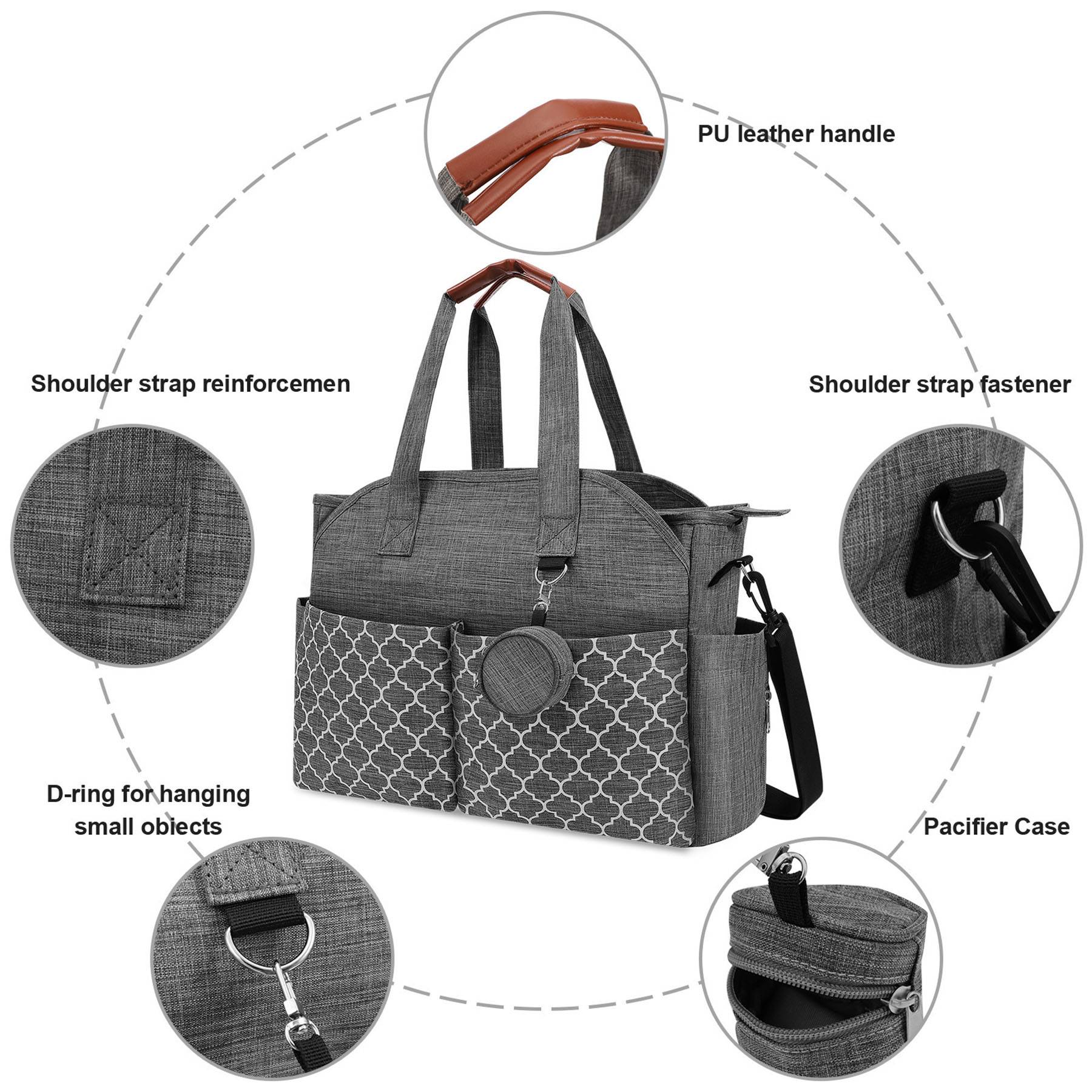 Oxford shoulder diaper baby bag 5