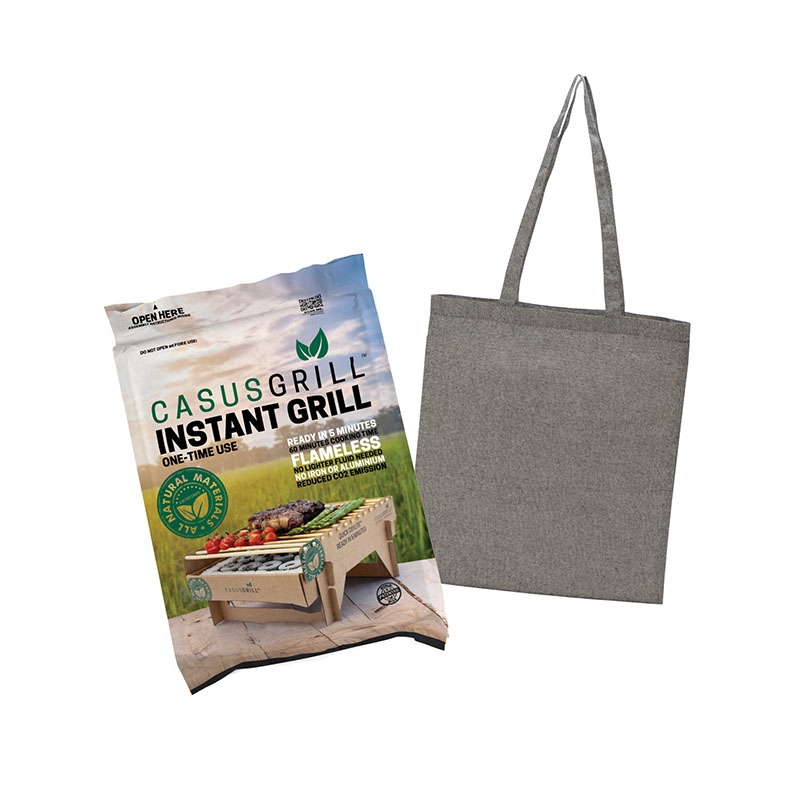 Raleigh CasusGrill™ Biodegradable BBQ Grill w/Recycled Cotton Tote Bag 3