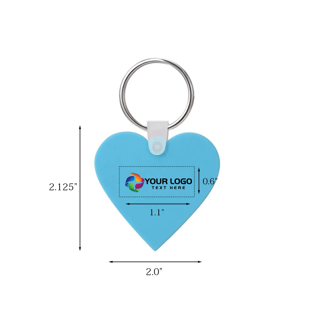 Custom Heart Shaped Silicone Key Tag 17