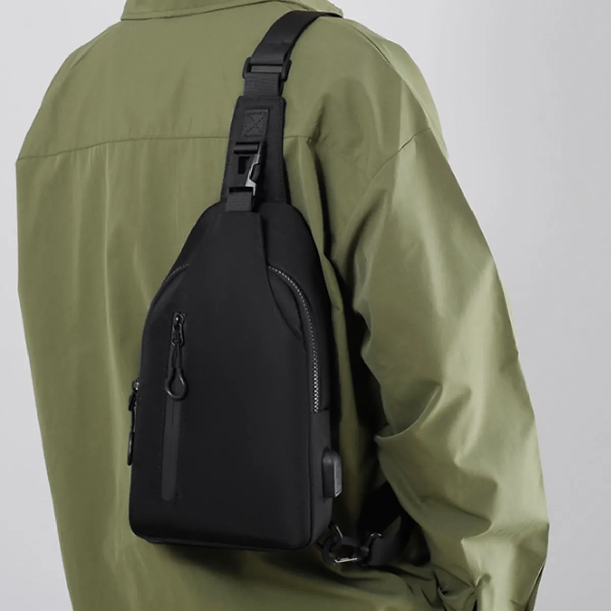 Crossbody Sling Bag with USB Charging Port & Safety Buckle 2