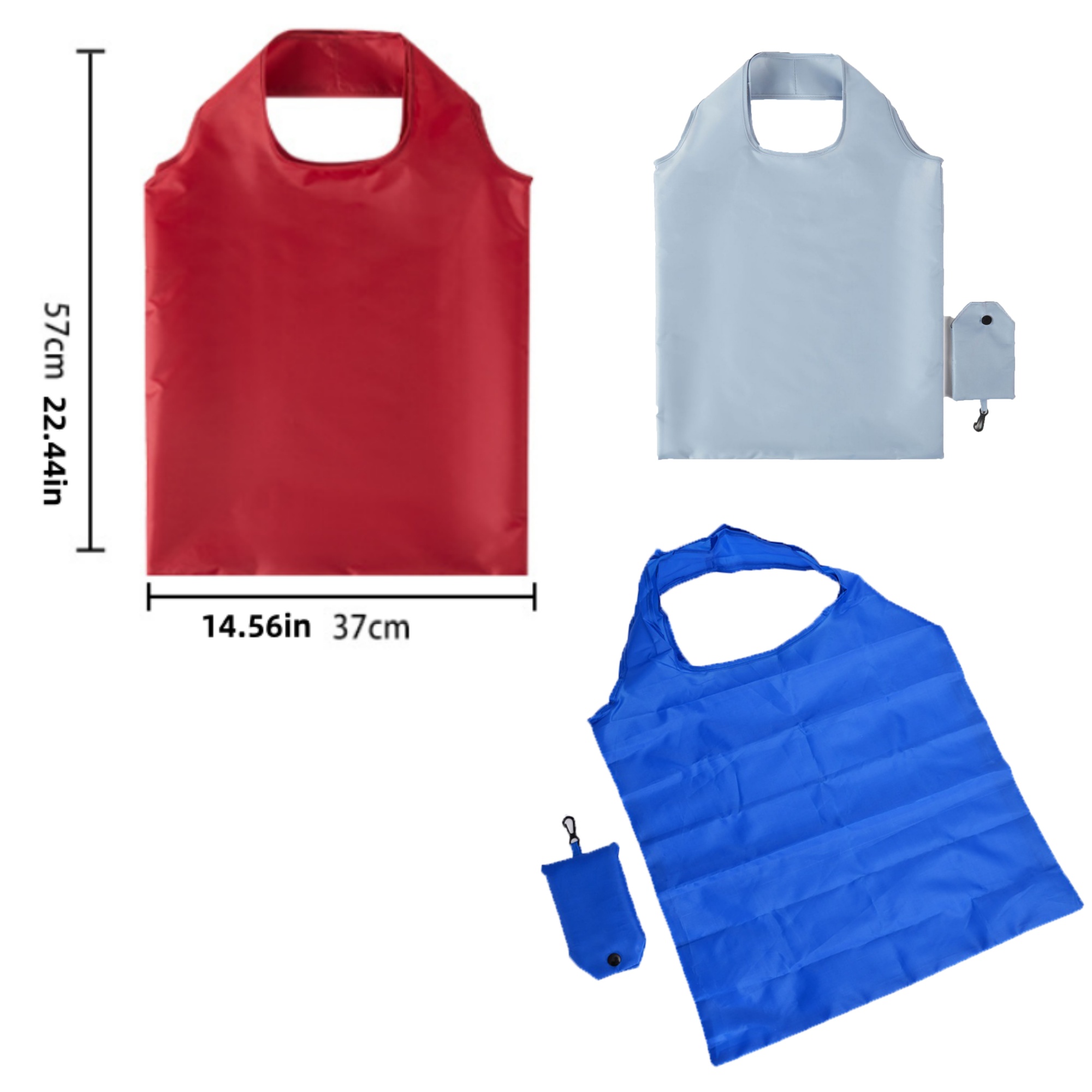 Customized portable folding shopping bag, custom tote bag with logo imprint 1