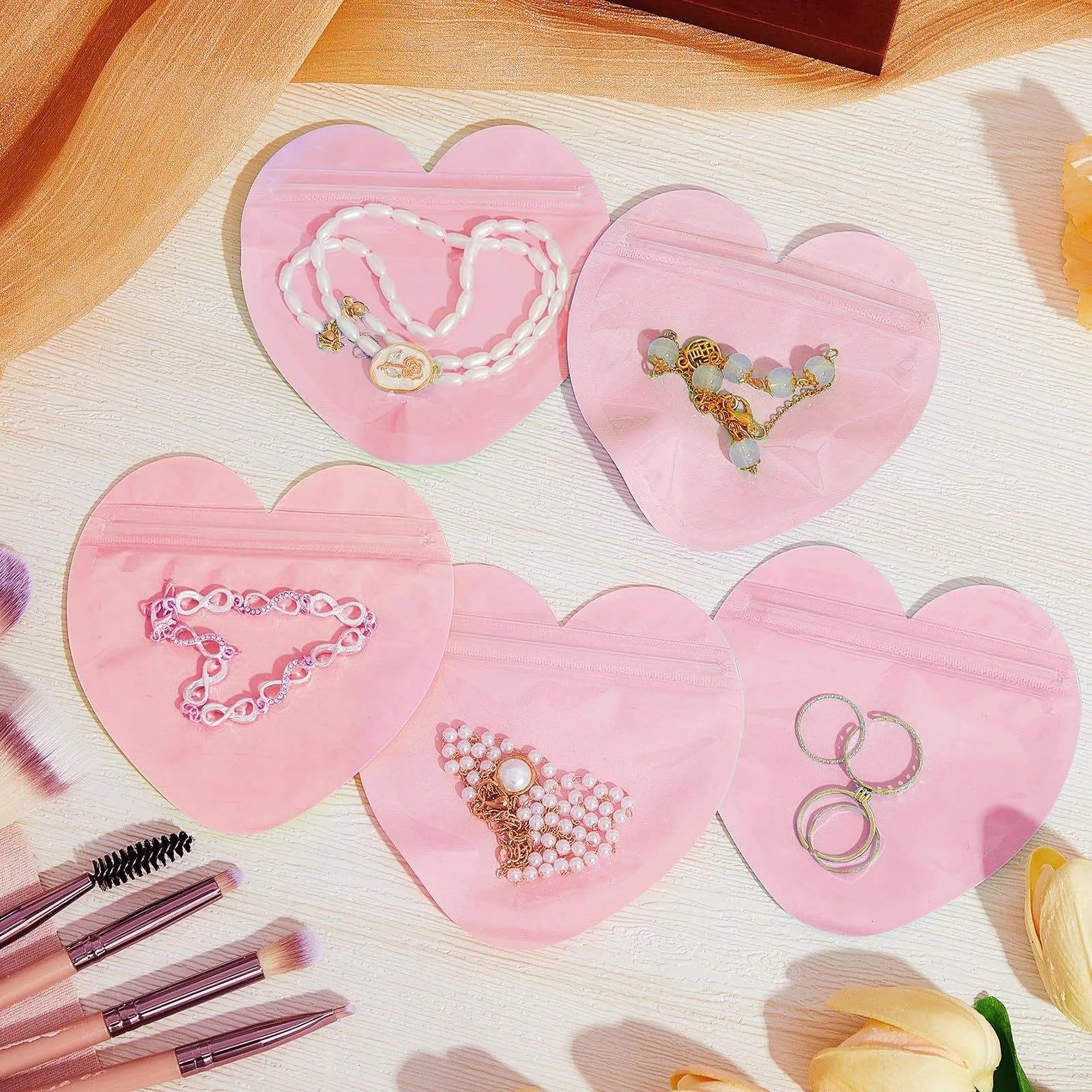 Heart Shaped Clear Resealable Bags 3