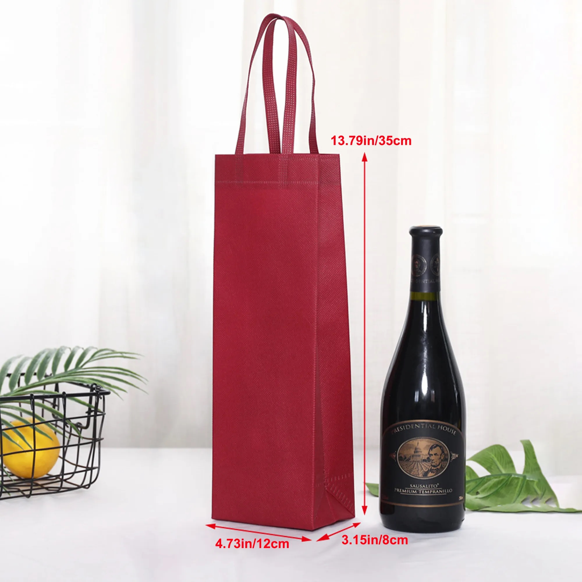 Reusable Non Woven Wine Bottle Gift Bag 8