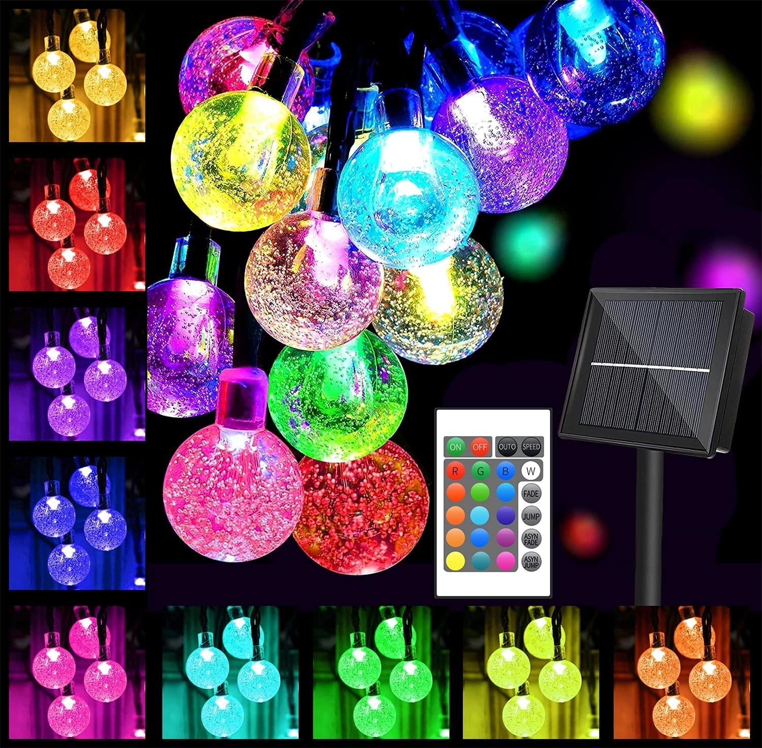 100 Led Solar Crystal Globe Lights 12 Meter With 1.8CM Dia 8