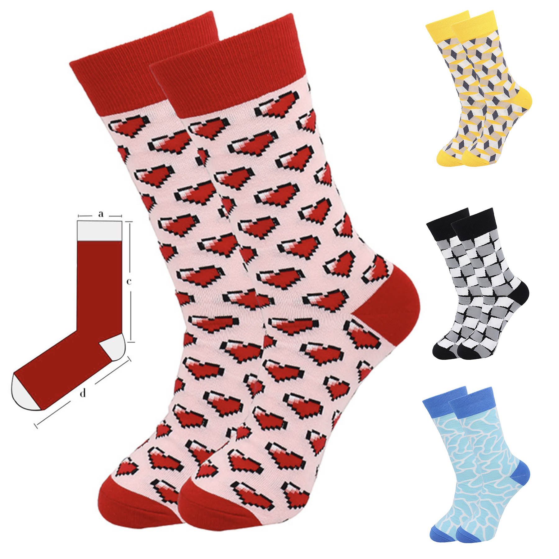 Custom Cotton Jacquard Comfort Mid-Calf Socks 1