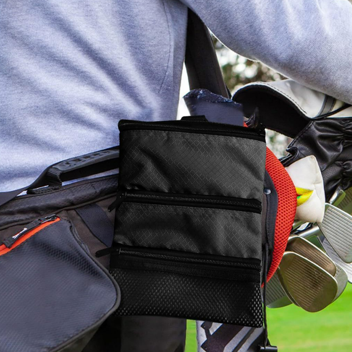Compact Golf Pouch Bag with Clip for Essentials 7