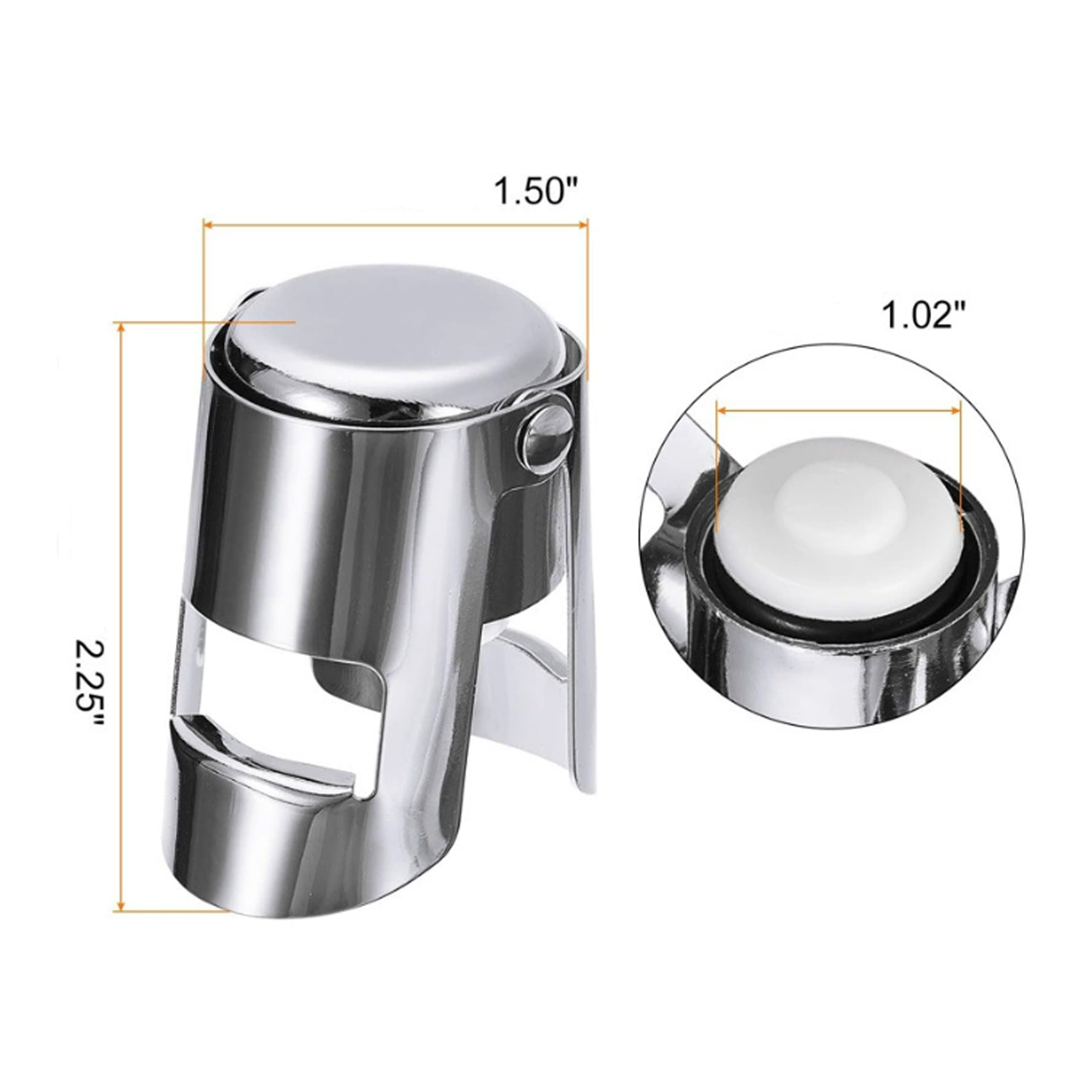 Champagne Saver with Food Grade Silicone 4