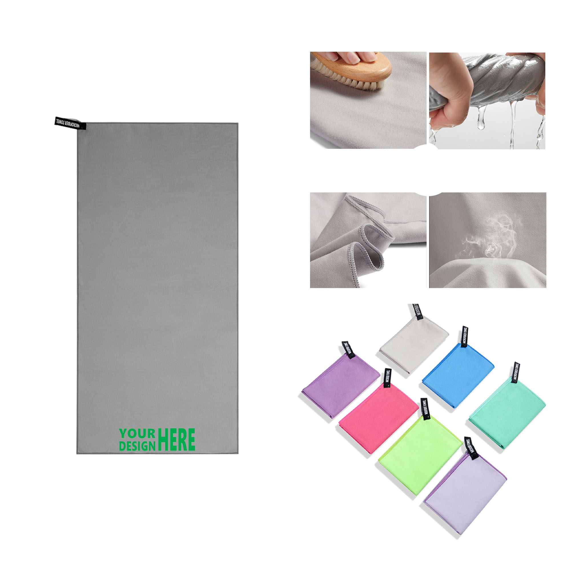 Portable microfiber yoga fitness swimming quick-drying towel 2