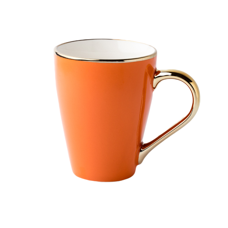 12 oz. Advertising Golden Handle Ceramic Mugs for Coffee Tea 7
