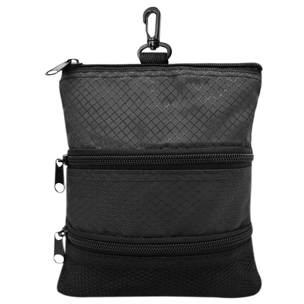 Golf Accessory Pouch with Carabiner and Zipper Pockets 6