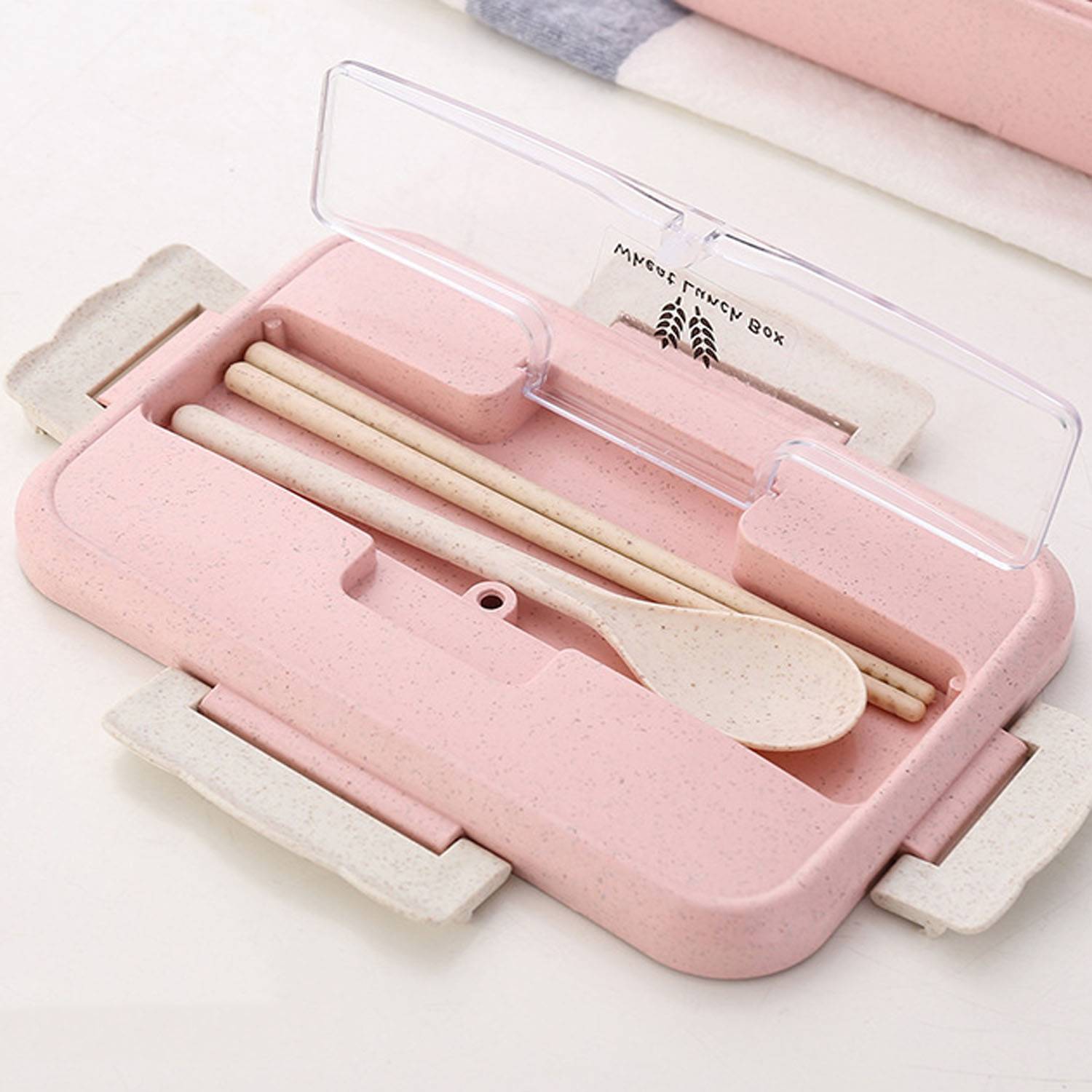 Large Capacity Leakproof Wheat Straw Lunch Box 8