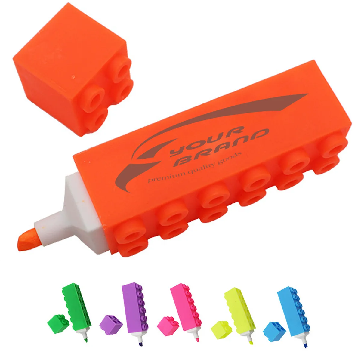 School Office Cute Bricks Highlighter Fluorescent Pen 1