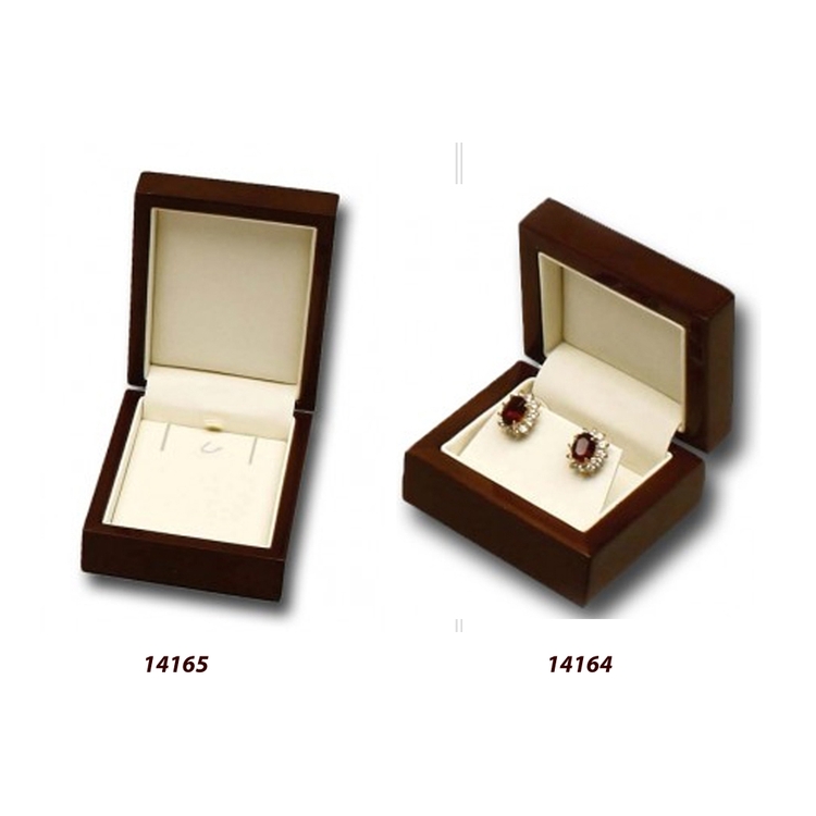 Piano Lacquer Finished Red Wood Box w/ Leatherette Exterior 2