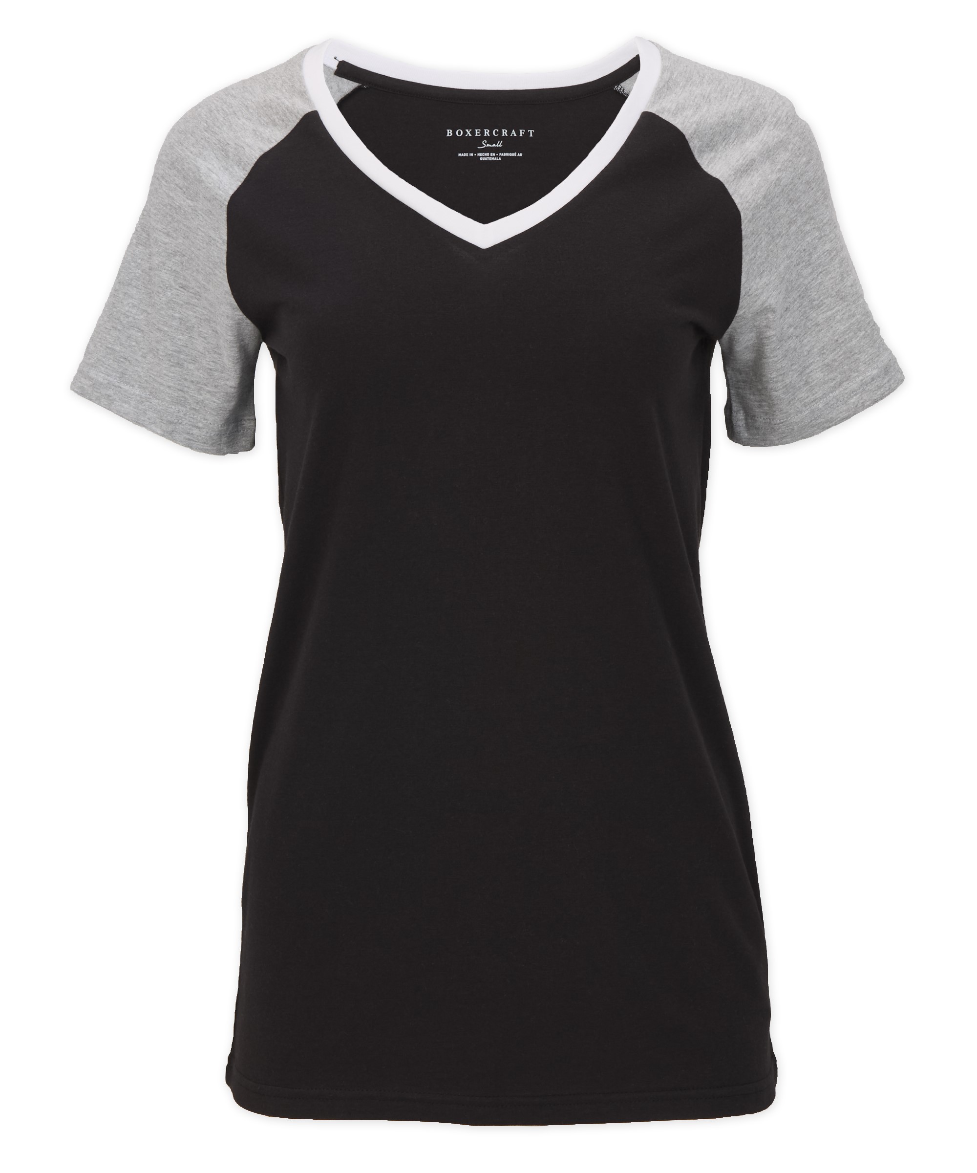 BOXERCRAFT  COLOR BLOCKED V-NECK TEE 1