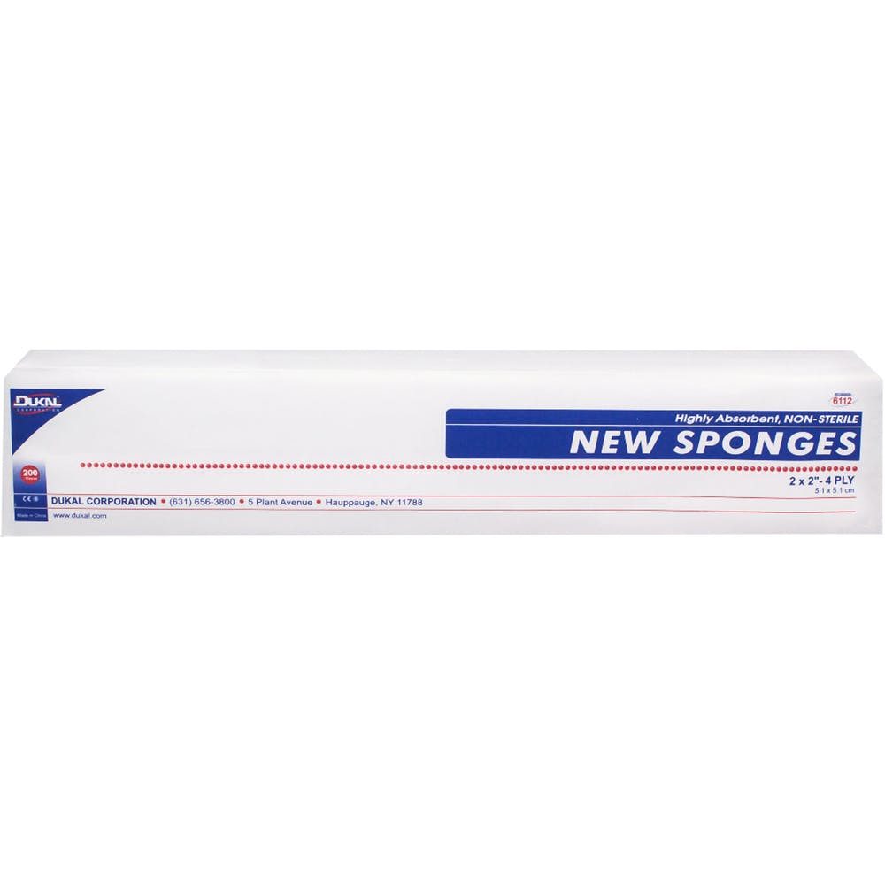Non-Sterile New Sponges - 4 Ply 200 Pack  2" x 2" 2