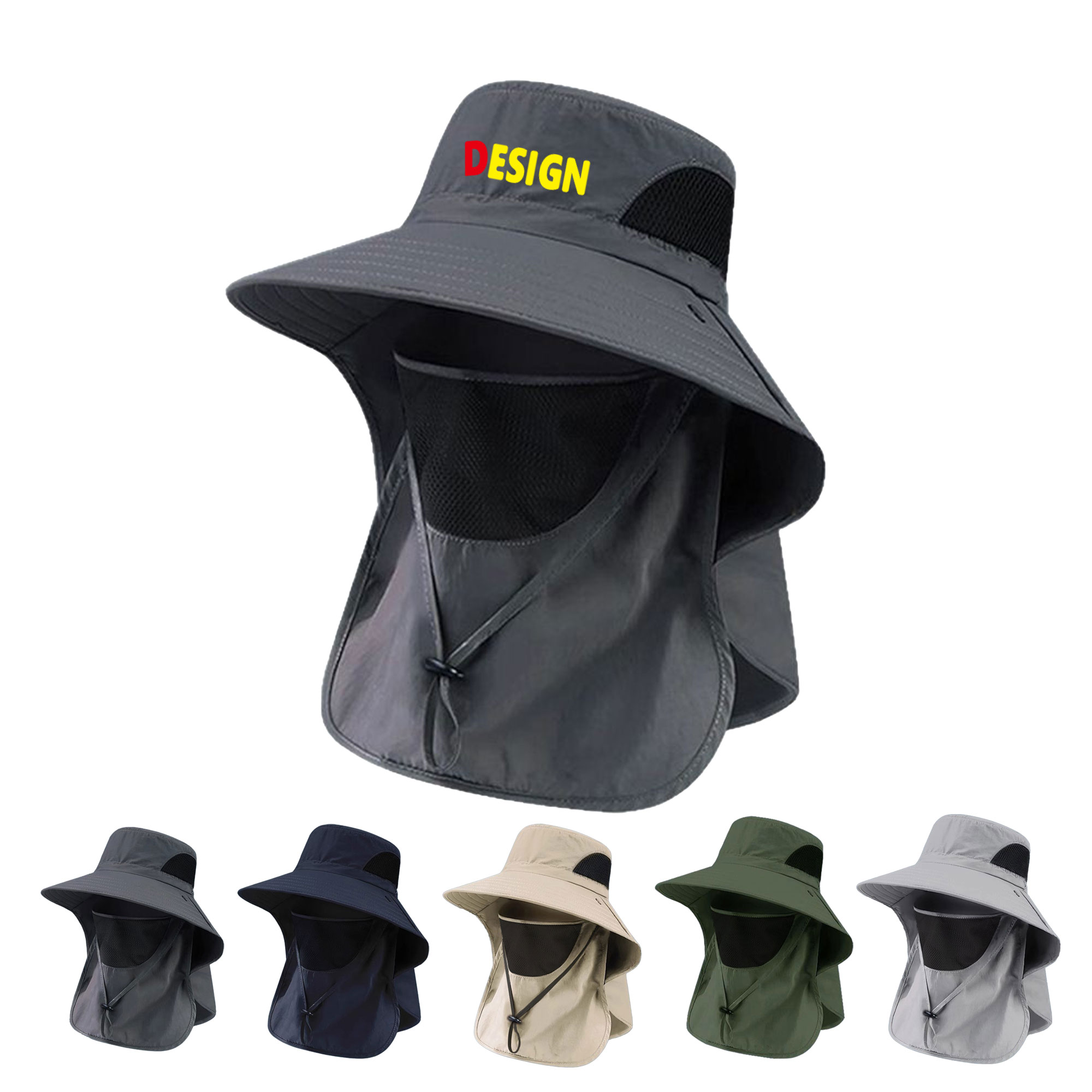 Outdoor Sun Hat With Face Cover 2