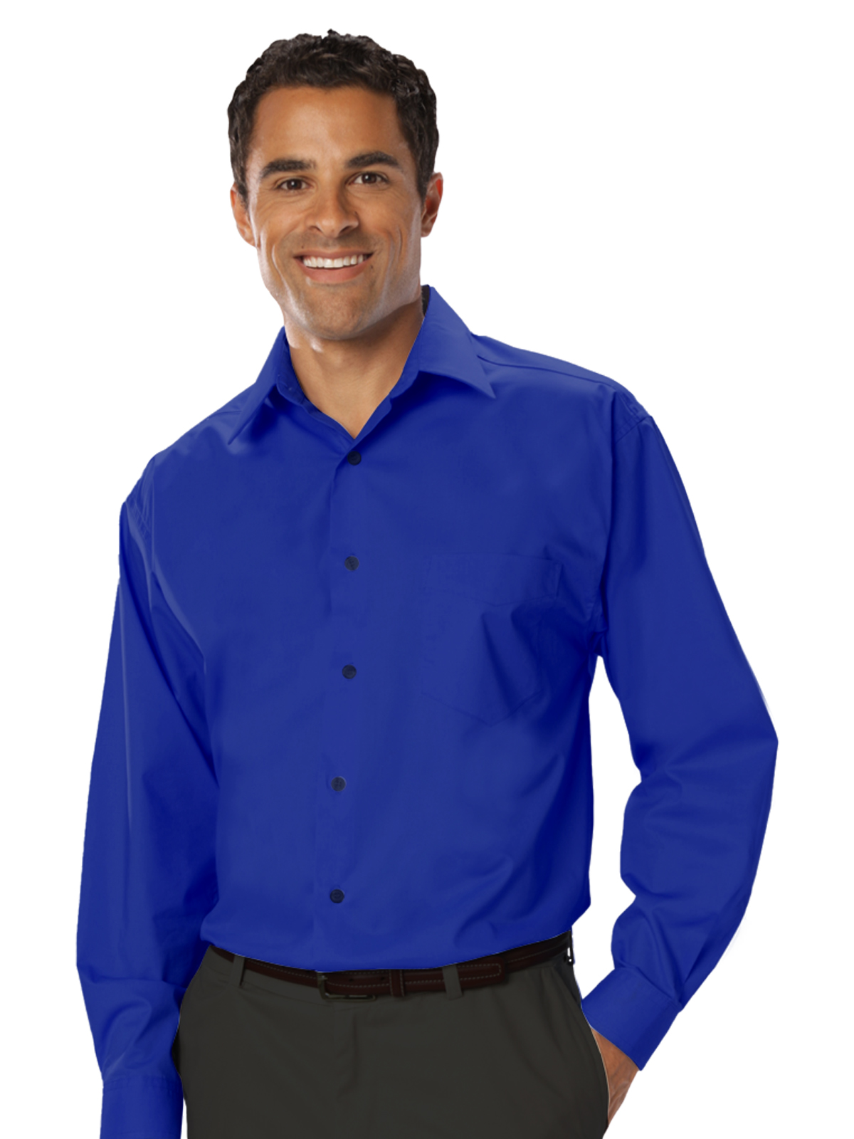 Blue Generation - Men's 1-Pocket Stretch Poplin Shirt 3