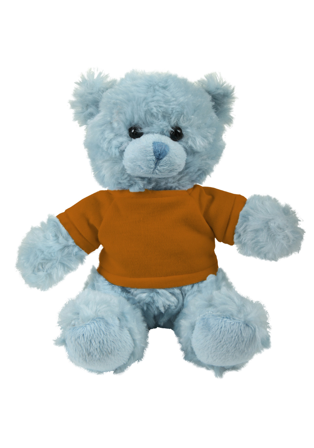 soft plush Blue Curly Sitting Bear with t-shirt 6