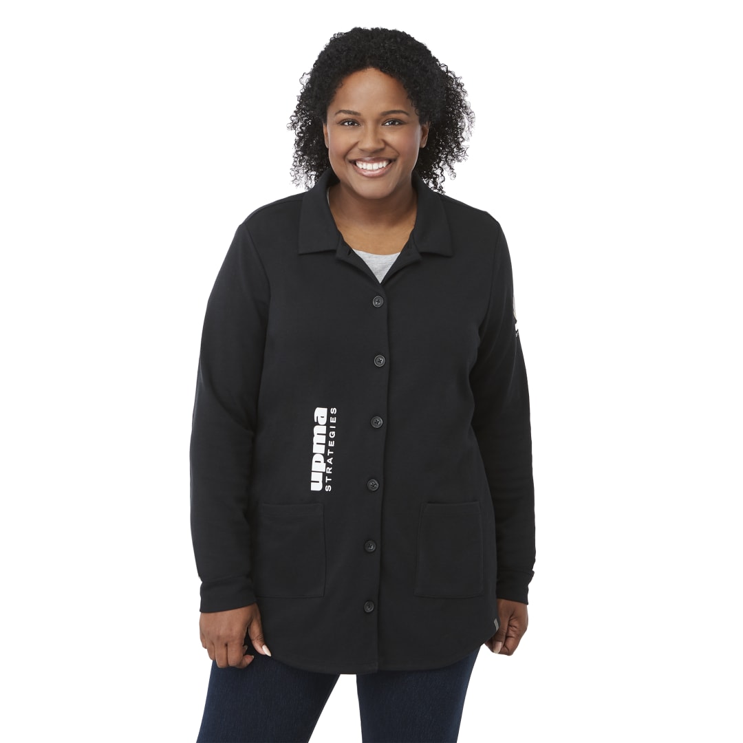 RIGI Eco Knit Button Cardi - Women's, custom women's shirt with logo imprint 48