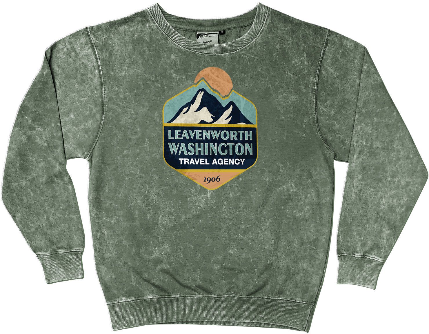ACID WASHED CREW NECK SWEATSHIRT - SCREEN 14