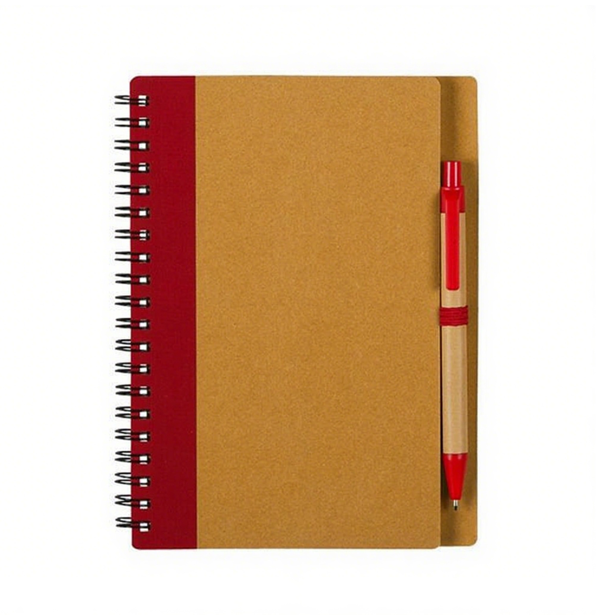 Recycled Kraft Spiral Notebook With Pen 3