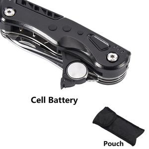 Stainless Steel Hex Wrench Safety Hammer Tool Kit With Flashlight 16