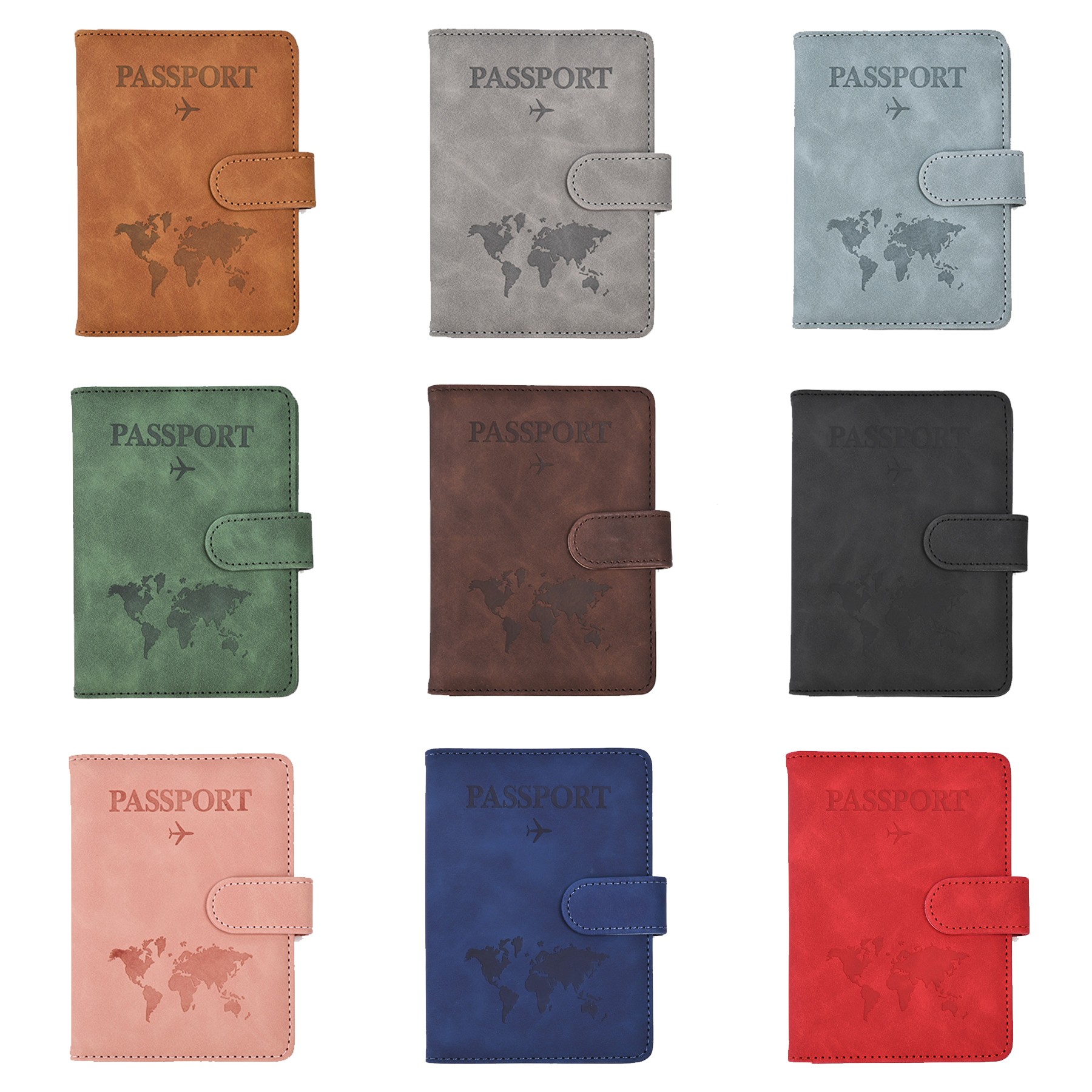 Leather Map Passport Wallet 3